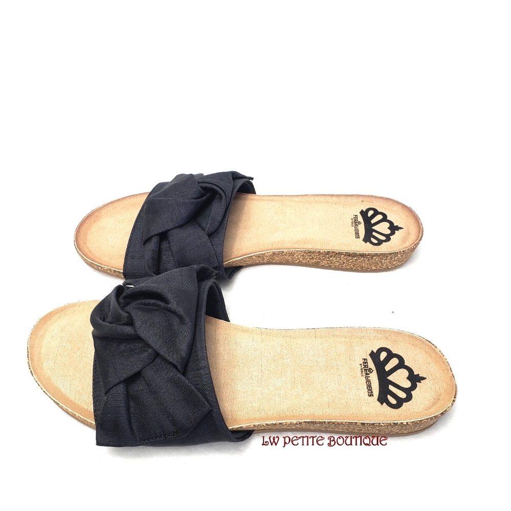 Fergalicious Moshi Black Sandals sz 6 - Picture 4 of 7